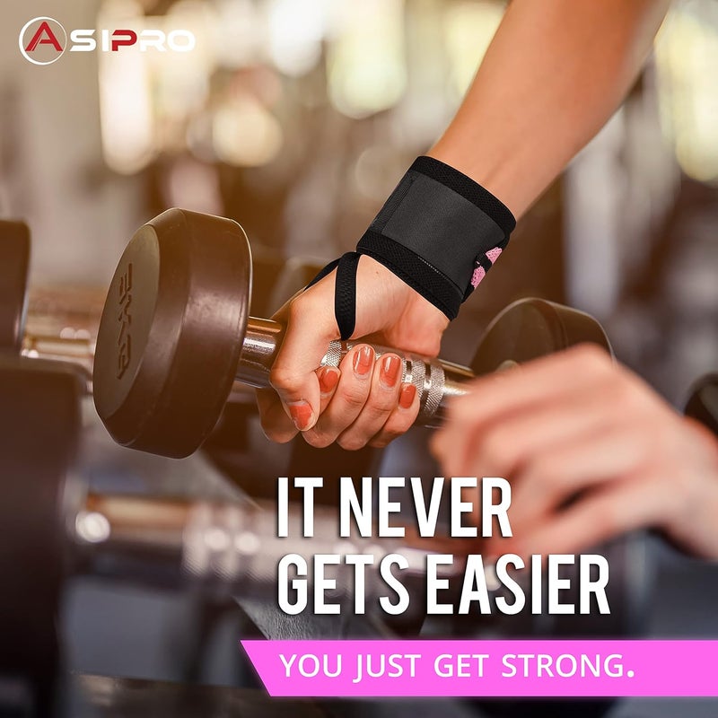 ASIPRO Wrist Wraps for Weightlifting 18" Wrist Straps for Weightlifting Weight Lifting Wrist Wraps for Men & Women, Muñequeras para Gym Wrist Support for Working Out, Gym Wrist Wraps for Powerlifting - Image 4